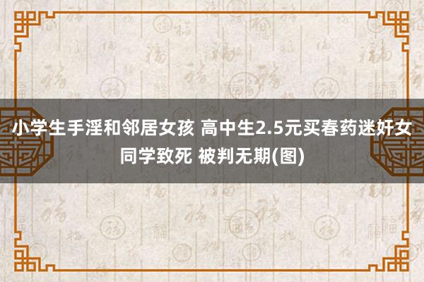 小学生手淫和邻居女孩 高中生2.5元买春药迷奸女同学致死 被判无期(图)